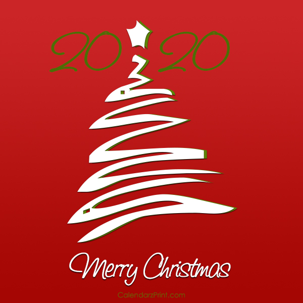 Christmas Cards 2020 – Printable Free – Christmas Tree – CalendarzPrint |  Free Calendars, Printable Calendars
